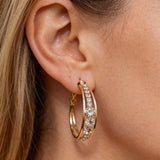 Elegant Sparkling Hoop Earrings