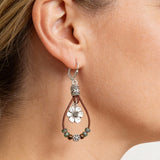 Vintage Floral Leather Earrings