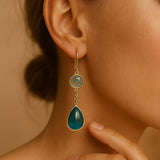 Calista | Blue Stone Drop Earrings