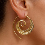 Vintage Gold Spiral Earrings