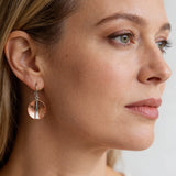 Vintage Round Rose Gold Sparkle Earrings