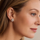 Vintage Silver Pearl and Petal Earrings