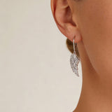 Silver Sparkling Wing Earrings
