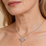 Cupid Heart Angel Wings Necklace
