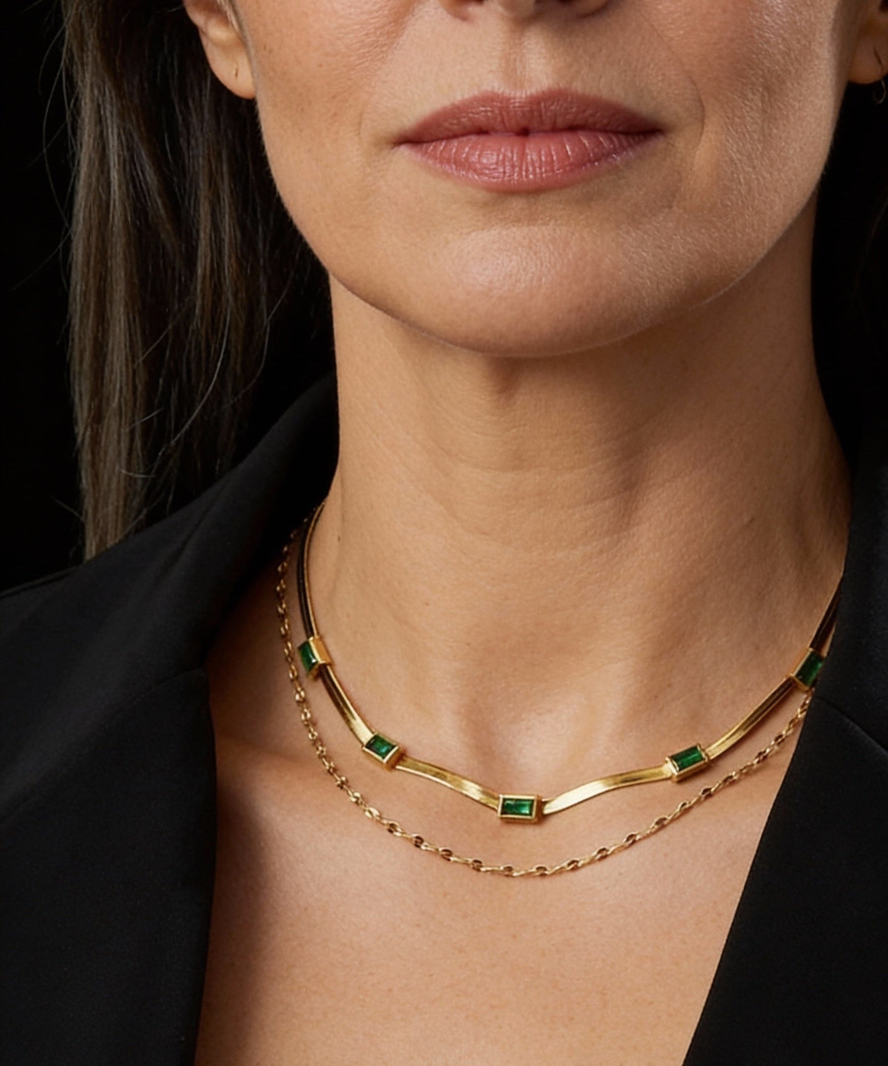 Elegant Green Crystal Necklace