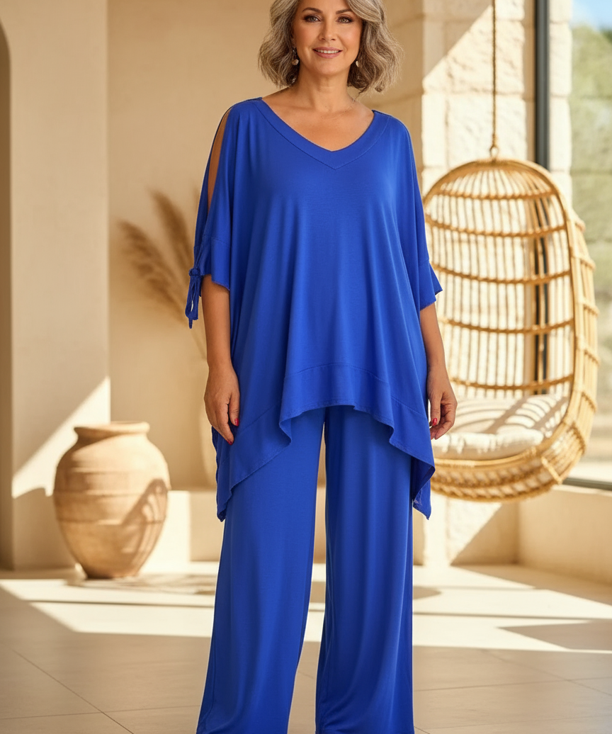 Úrsula™ | Conjunto Túnica Ombros Abertos y Pantalón