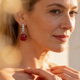 Ruby and Diamond Earrings