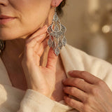 Antique Silver Earrings with Pendant