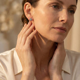 Stud Earrings with Delicate Flower