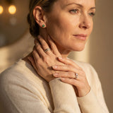 Stud Earrings with Delicate Flower