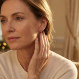 Stud Earrings with Delicate Flower
