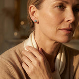 Stud Earrings with Delicate Flower