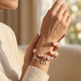 Pink Dream Catcher Bracelet with Silver Charms