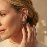 Diamond Flower Earring Set