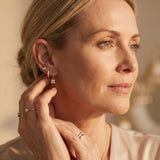 Diamond Flower Earring Set