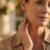 Vintage Silver Mosaic Earrings