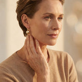 Exquisite Gold Pearl Earrings
