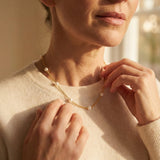 Gold Freshwater Pearl Necklace