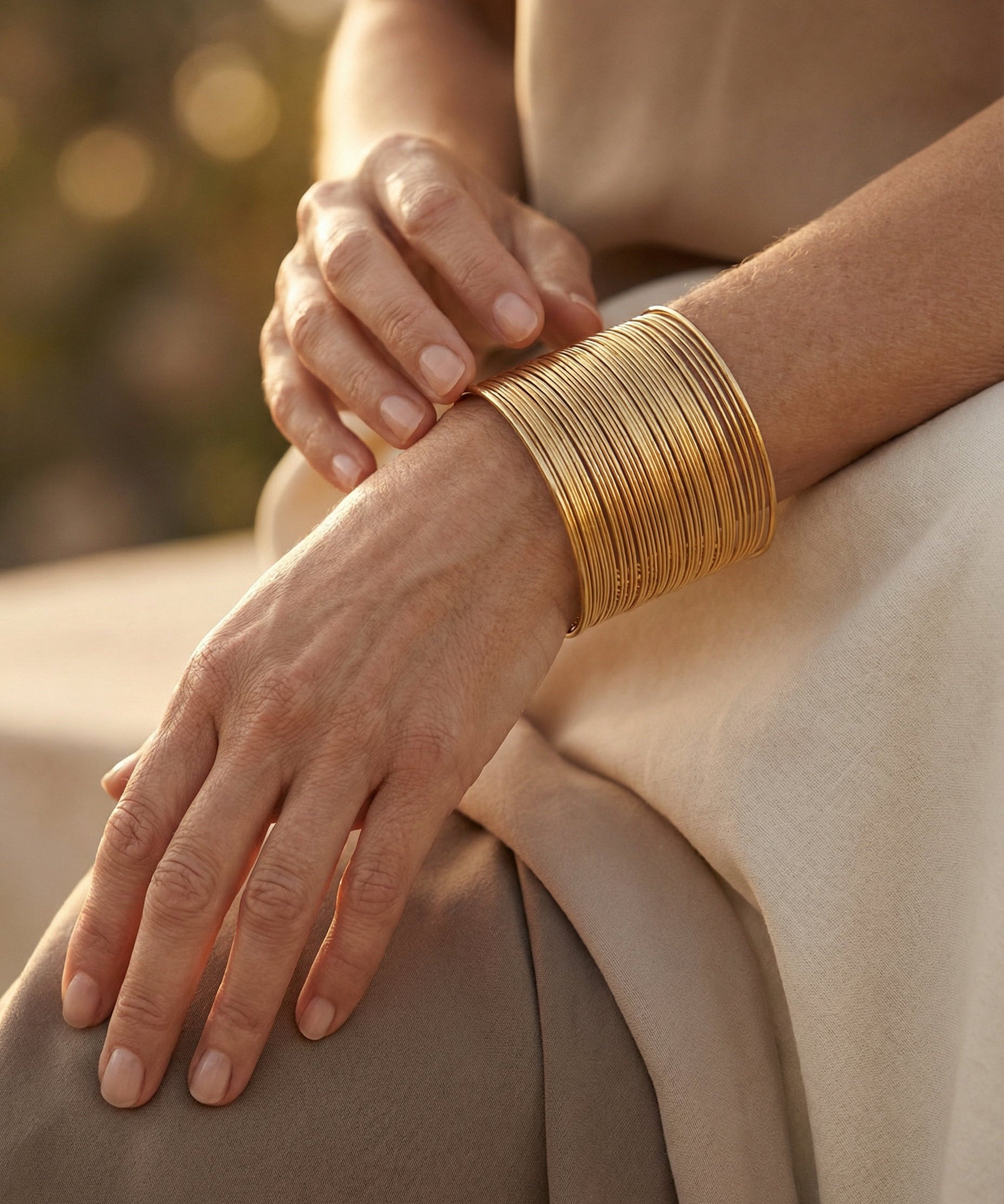 Open Spiral Gold Bracelet