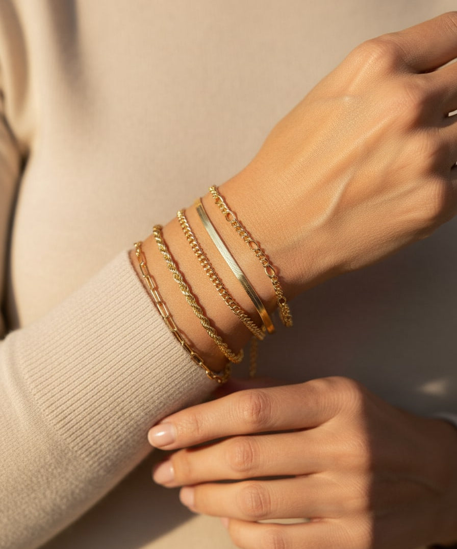 Gold Bracelet Set