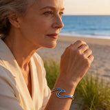 Sea Wave Opal Silver Bracelet