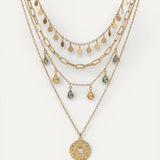 Vintage Golden Sun Necklace