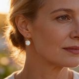 Vintage White Opal Earrings