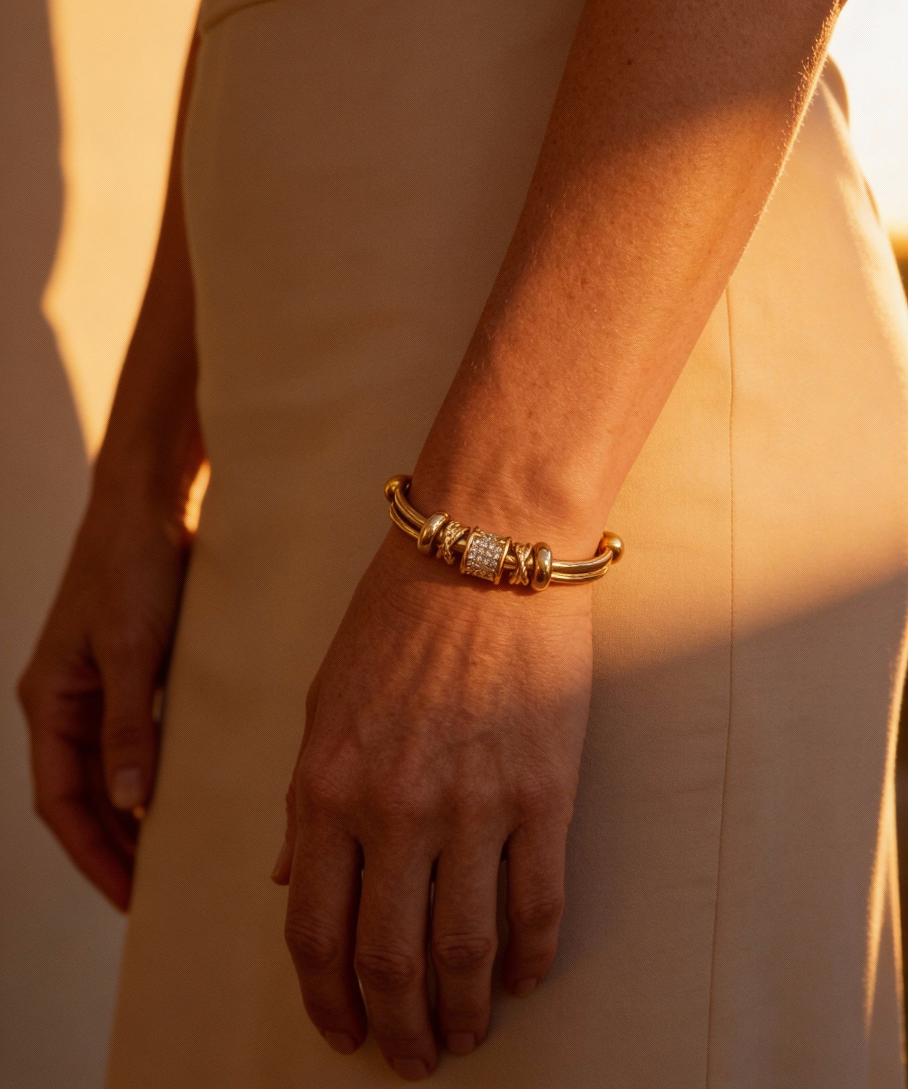 Adjustable Gold Charm Bracelet