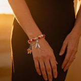 Silver Autumn Leaf and Butterfly Bracelet