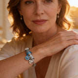 Vintage Blue Silver Bracelets