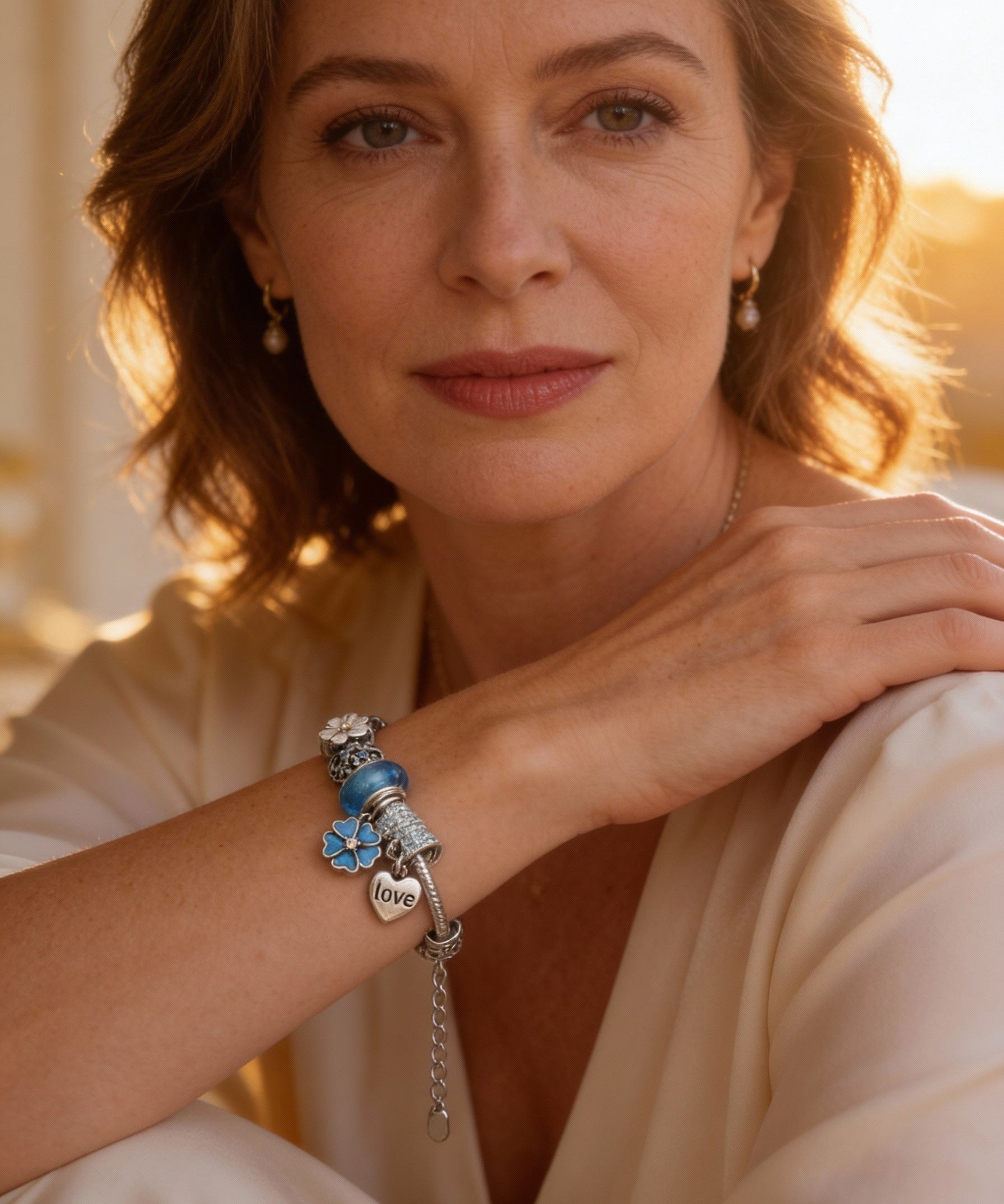 Vintage Blue Silver Bracelets