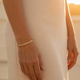 Elegant Two-Row Gold Crystal Bracelet