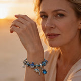 Ocean Bracelet + Included Silver Leather Charms