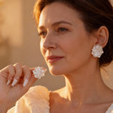 White Petal Earrings