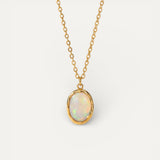Brilliant Vintage Opal Stone Necklace