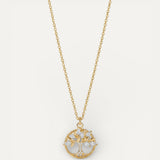 Gold Cubic Zirconia Tree of Life Necklace