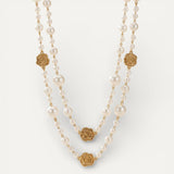 Elegant Gold Pearl Necklace