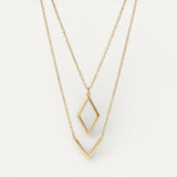 Elegant V-Shaped Geometric Pendant Necklace