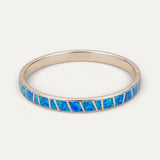 Blue Opal Silver Bracelet