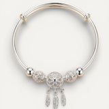 Adjustable Silver Dream Catcher Bracelet