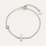 Faith Silver Heart Bracelet