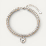 Elegant Silver Heart Bracelet