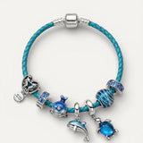 Ocean Bracelet + Included Silver Leather Charms