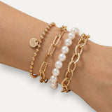 Gold Pearl Bracelets