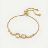 Adjustable Silver Infinity Bracelet