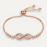 Adjustable Silver Infinity Bracelet