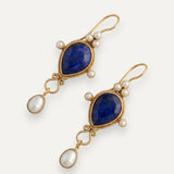 Vintage Ruby and Pearl Earrings