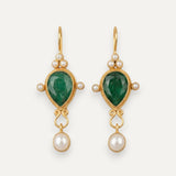 Vintage Ruby and Pearl Earrings
