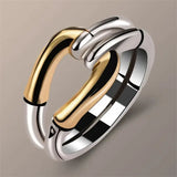 Knoted Vintage Ring in Gold and Silver