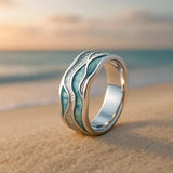 Turkis Seasilver Bolge Ring